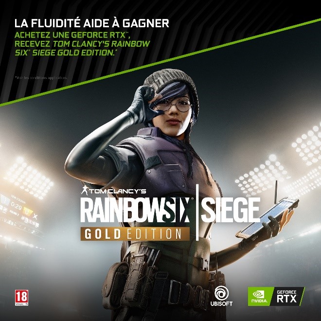 Image 1 : NVIDIA lance un bundle ‘Tom Clancy’s Rainbow Six Siege’ pour les RTX 20xx