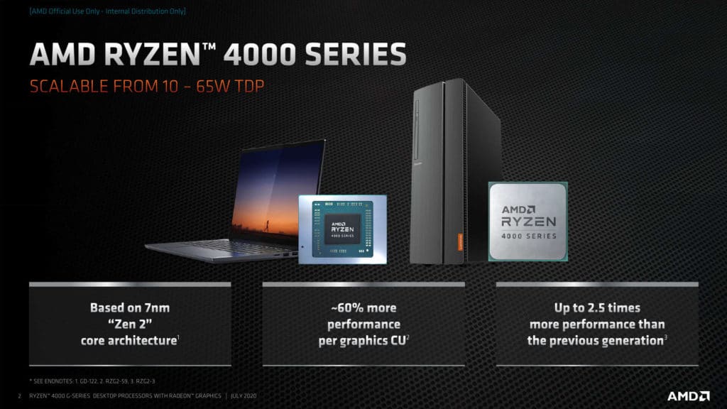 Image 5 : AMD dévoile ses APU Ryzen 4000 et Athlon 3000