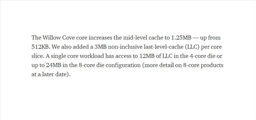Image 1 : Intel confirme l’existence des processeurs Tiger Lake-H à 8 cœurs