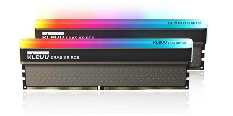 Image 1 : Klevv lance des barrettes mémoire DDR4 Cras XR RGB et Bolt XR