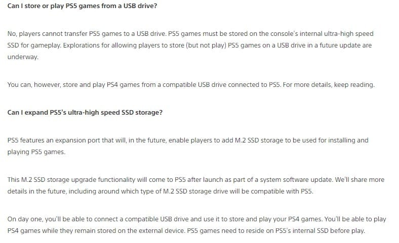 Image 3 : PlayStation 5 : pas de support des écrans 1440p, ni d’installation de jeux PS5 sur des dispositifs USB