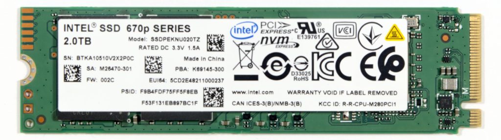 Image 1 : Intel lance sa gamme de SSD 670p